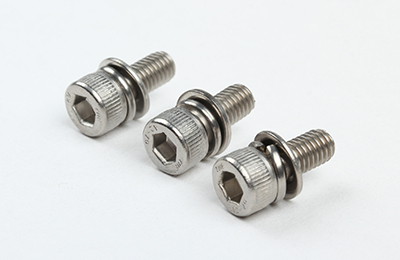 不銹鋼 內(nèi)六角圓柱頭（滾花）帶平、彈墊組合螺釘 DIN912三組合