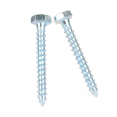 碳鋼藍白鋅六角頭木牙全牙螺釘DIN571